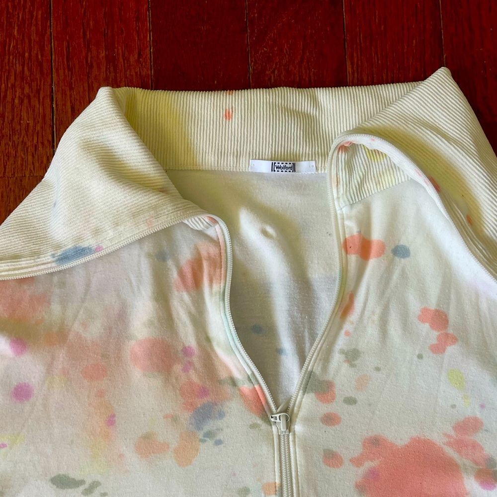 WOLFORD Women’s Tie-Dyed Collared Bodysuit M Medium EUC